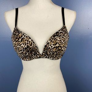Victoria Secret Leopard Print Padded Bra Size 36B
